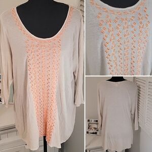 ☘️3/$30 Lucky Brand Embroidered Top